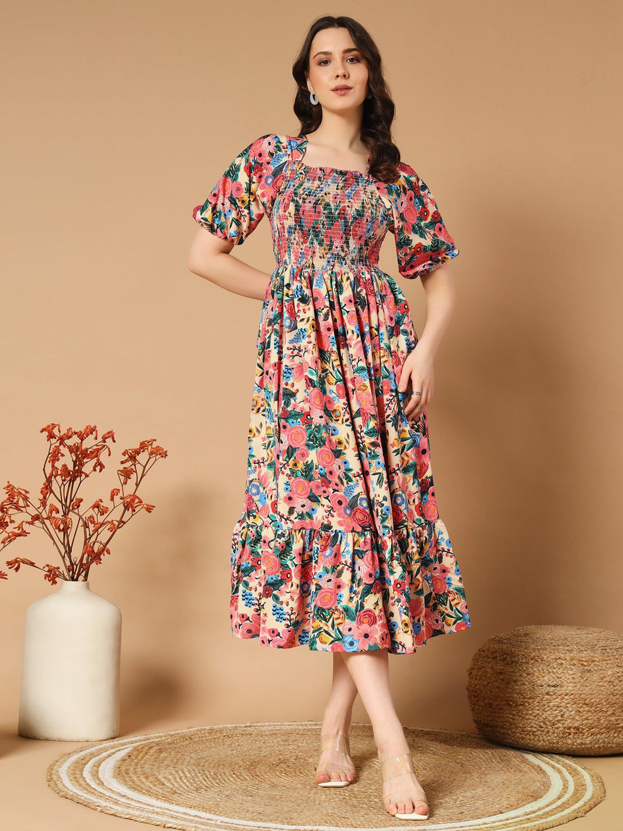 Adorned with a Beautiful Mix Flowers Dress, photo 1