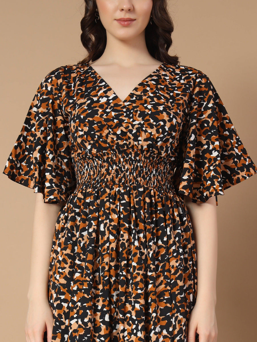 Brown Dress in Bold Tiger Print, photo 2