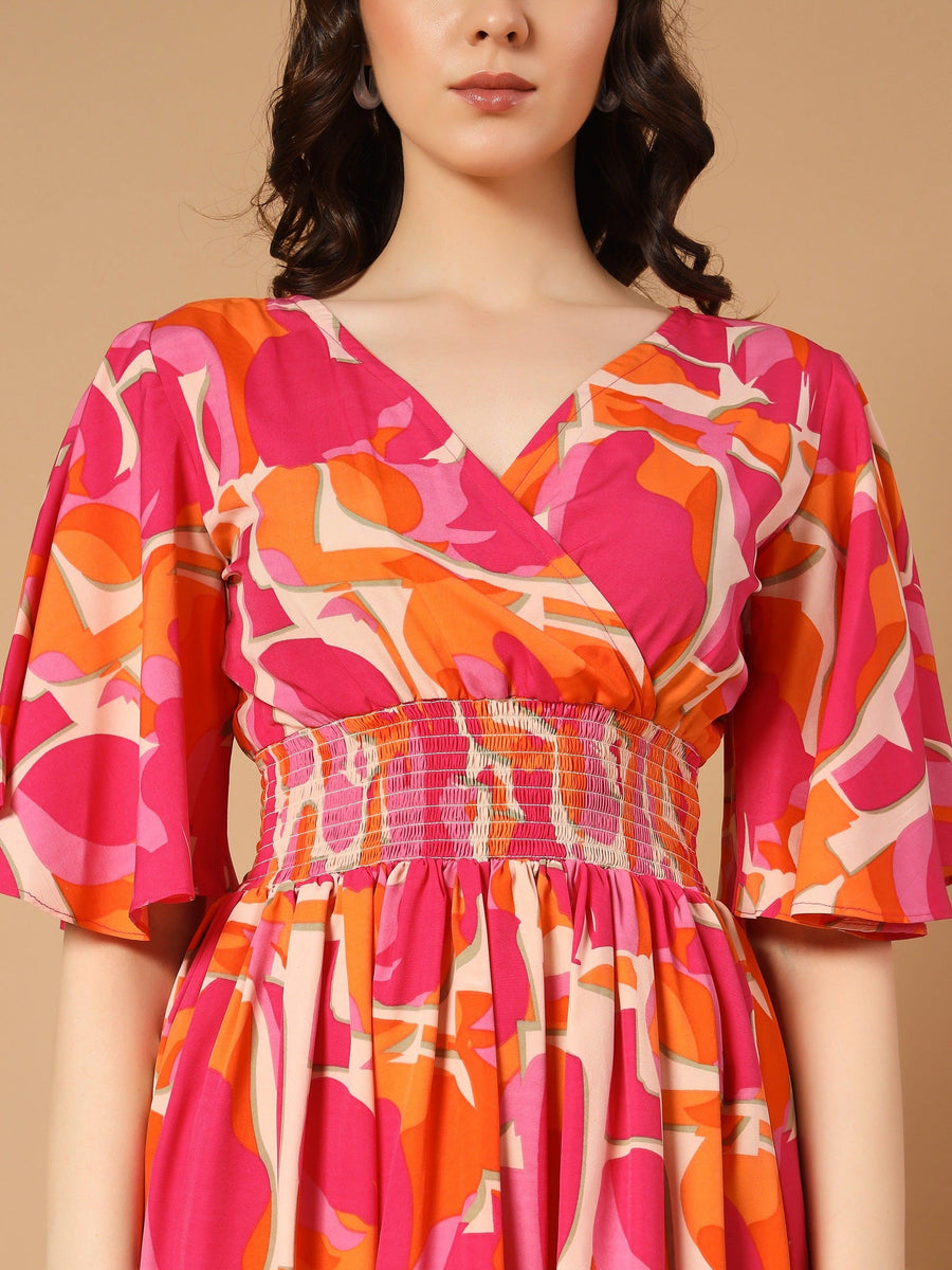 Bright Pink Dress in Fresh Flower Print, photo 4