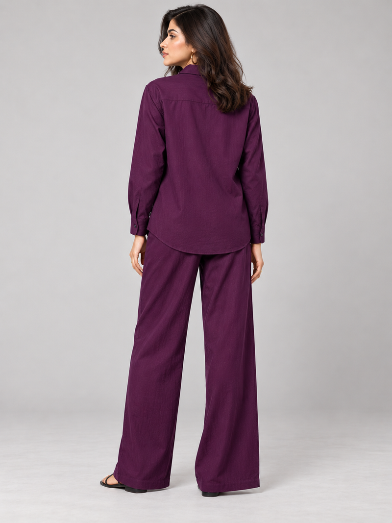 Wine Luxe Co-ord Set for Women
