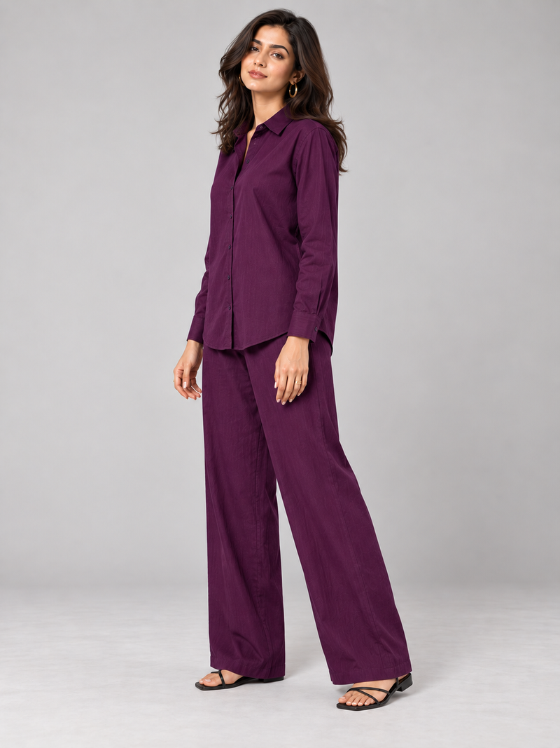 Wine Luxe Co-ord Set for Women