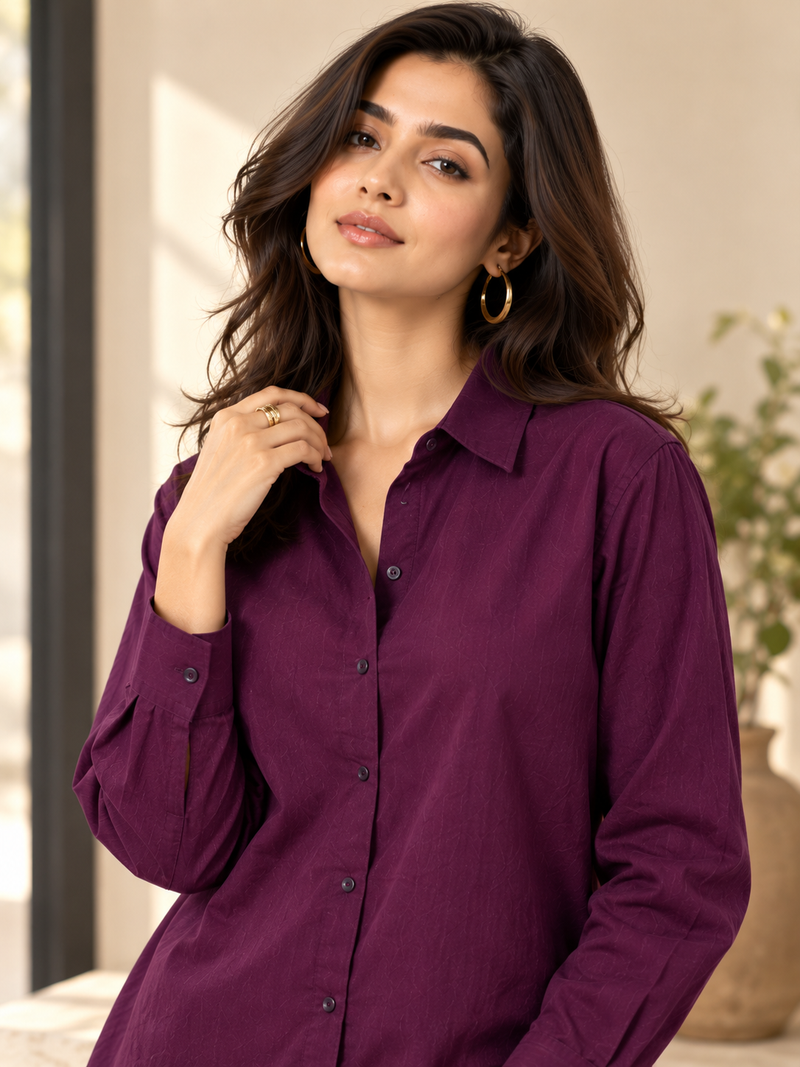 Wine Luxe Co-ord Set for Women
