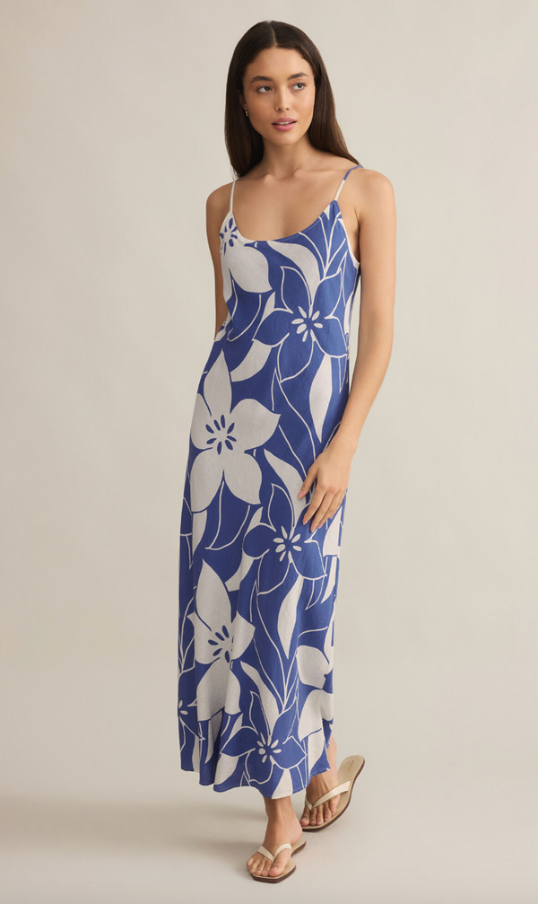 Tropical Bloom Slip Maxi Dress