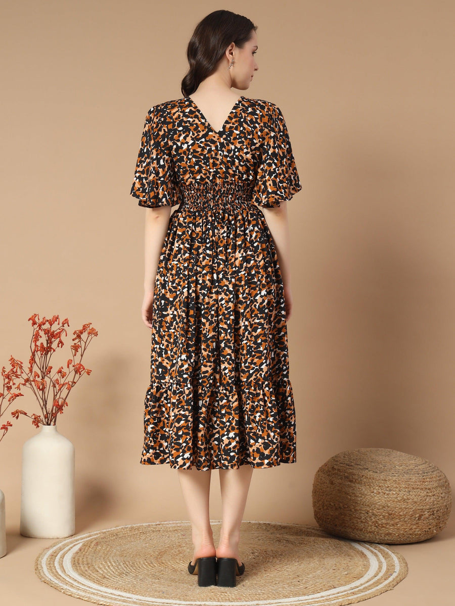 Brown Dress in Bold Tiger Print, photo 6