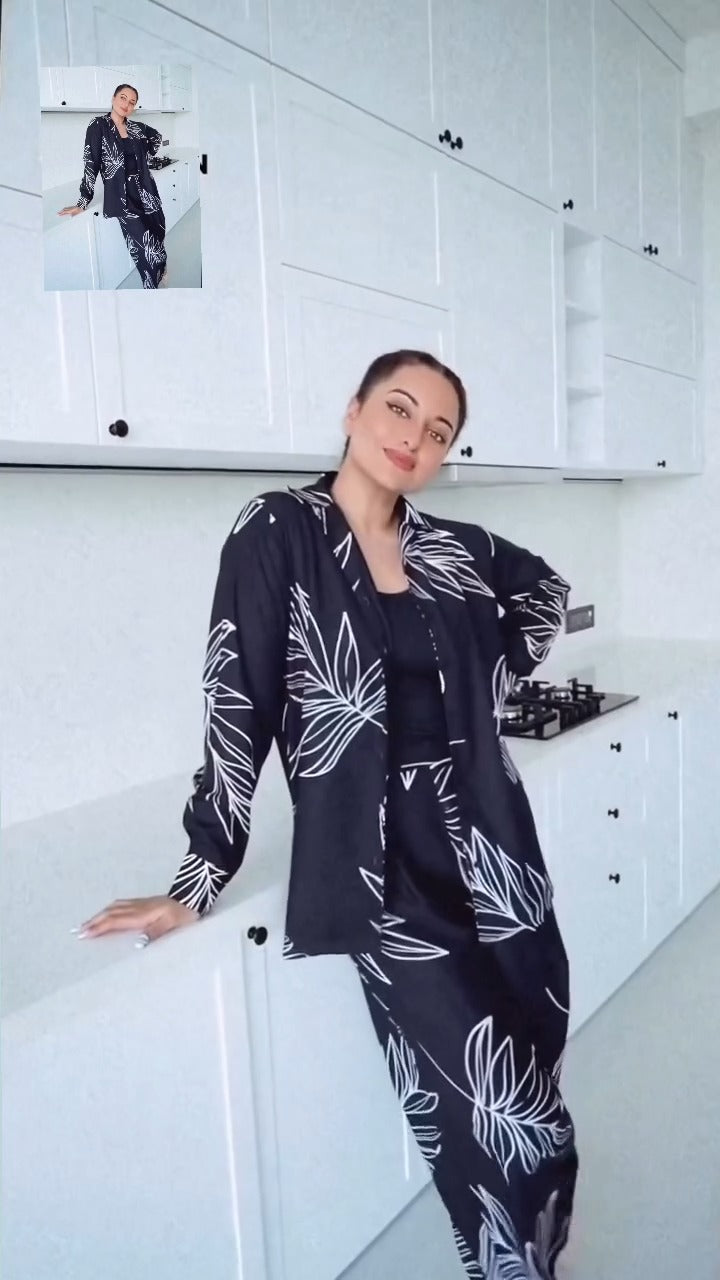 Black Leaf Printed Co-ord Set, photo 4
