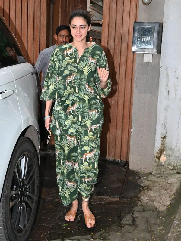 Jungle Theme Print Co-ord Set for Women