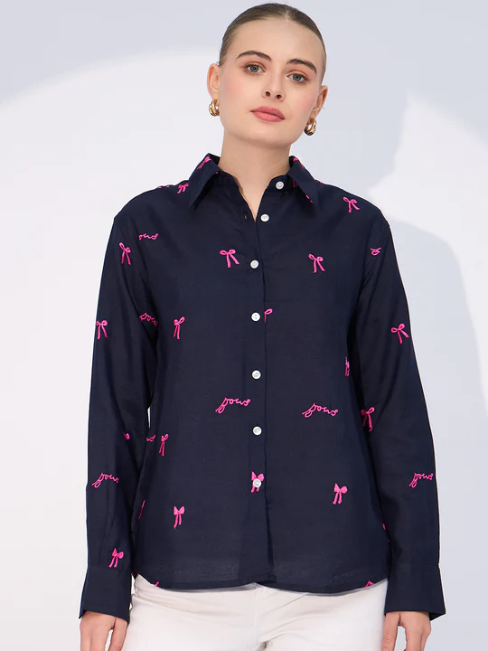 Navy Charm Button Down Shirt, photo 1