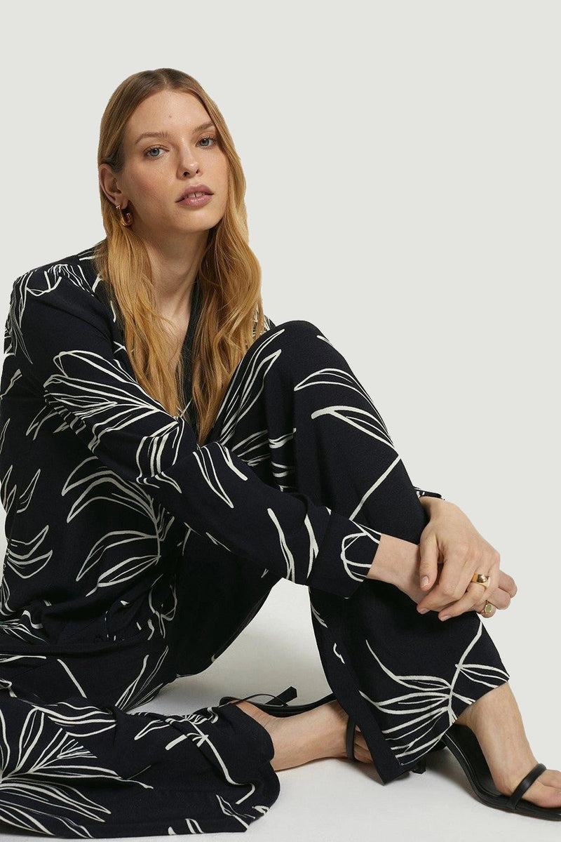 Black Leaf Printed Co-ord Set