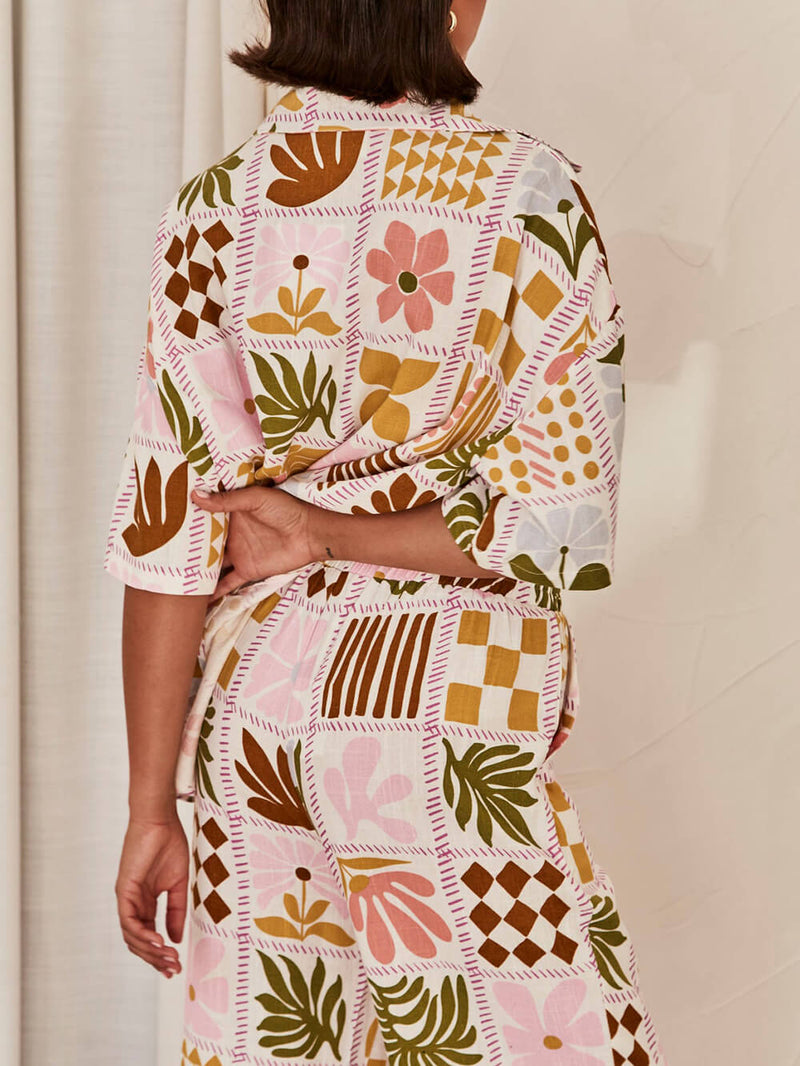 Chic Pastel Patchwork Co-ord Set