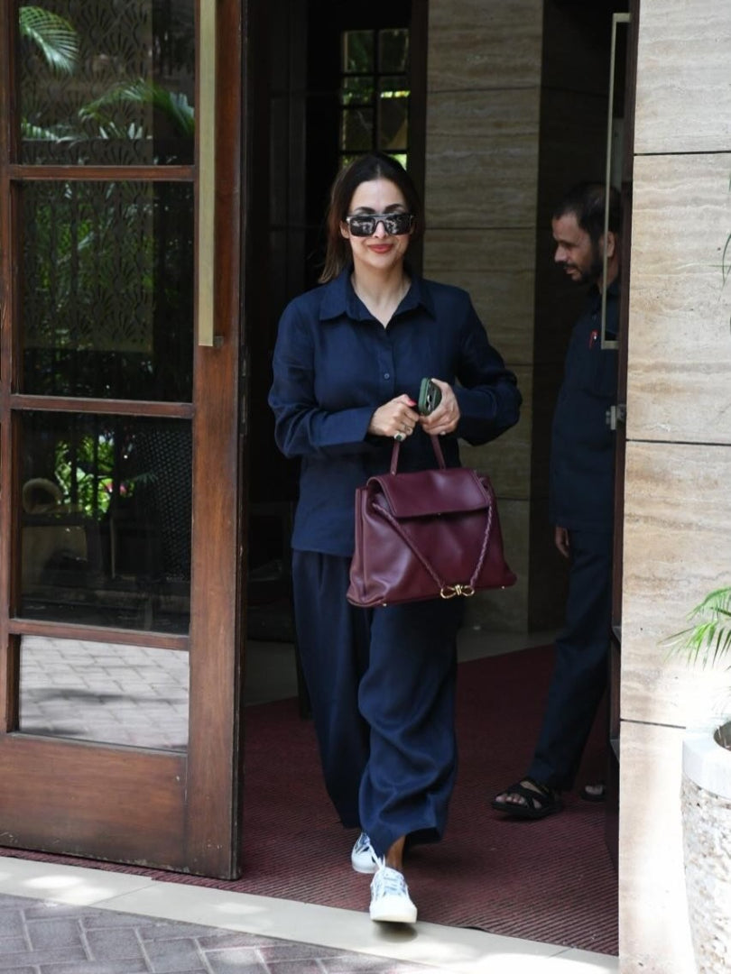 malaika arora midnight blue co-ord set