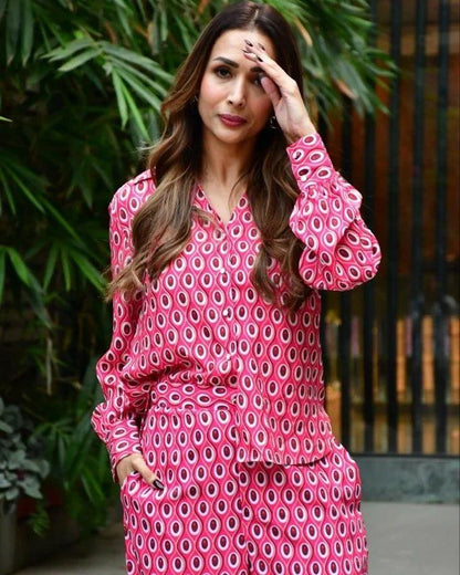 Malaika Arora's Pink Co-ord Set