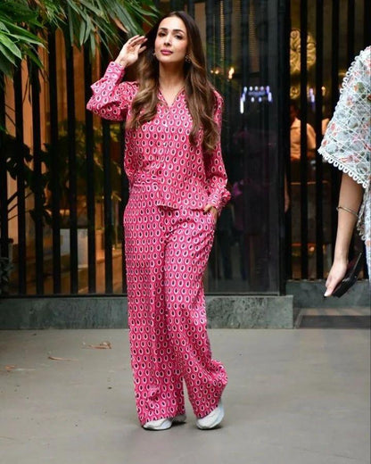 Malaika Arora's Pink Co-ord Set