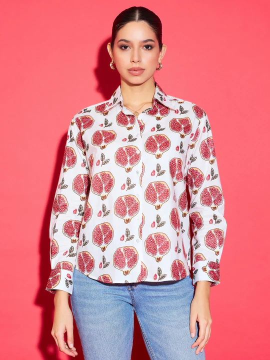 Boho Luxe Leaf Print Shirt, photo 4