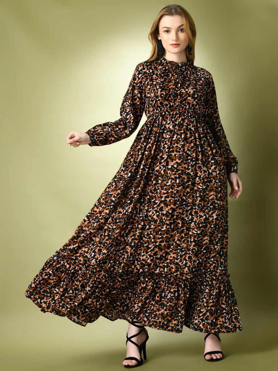 Brown Zebra Long Dress, photo 2