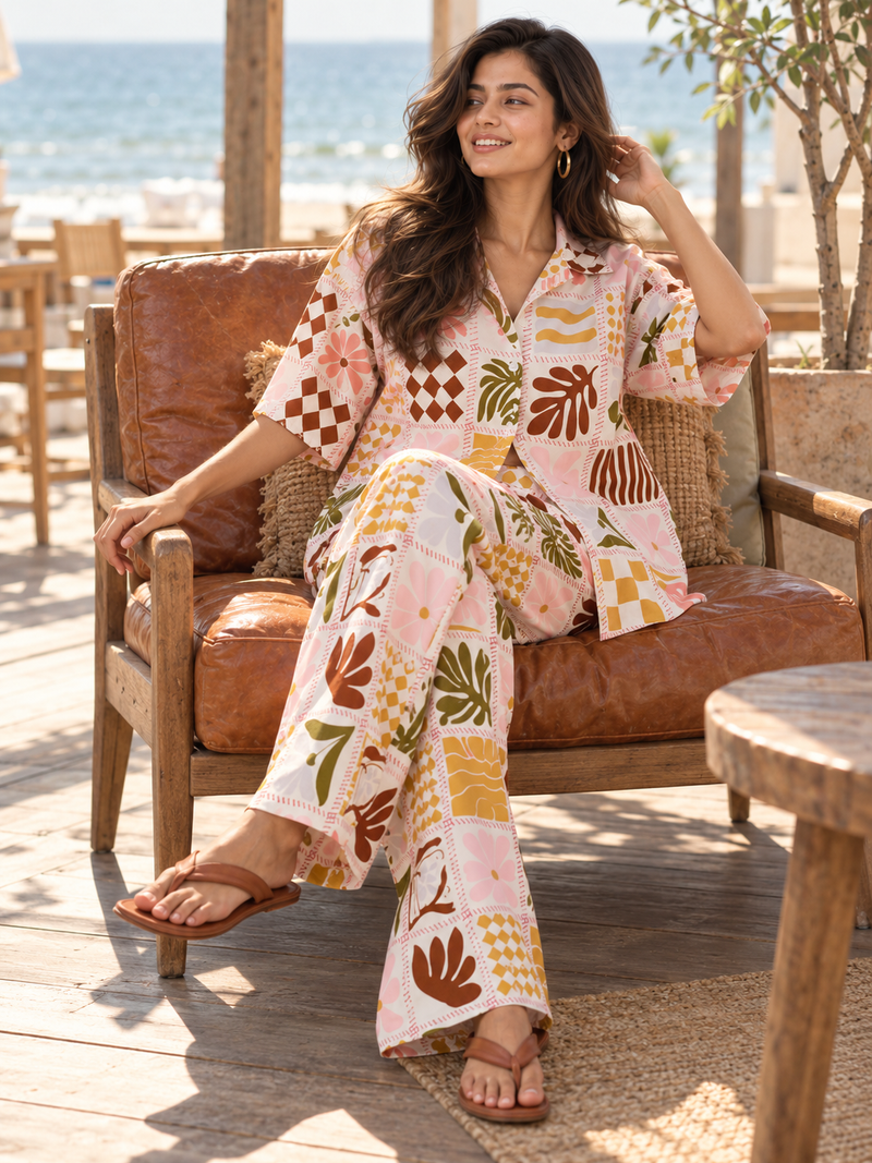 Chic Pastel Patchwork Co-ord Set