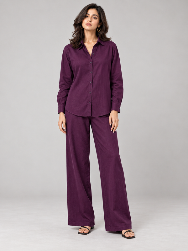 Wine Luxe Co-ord Set for Women