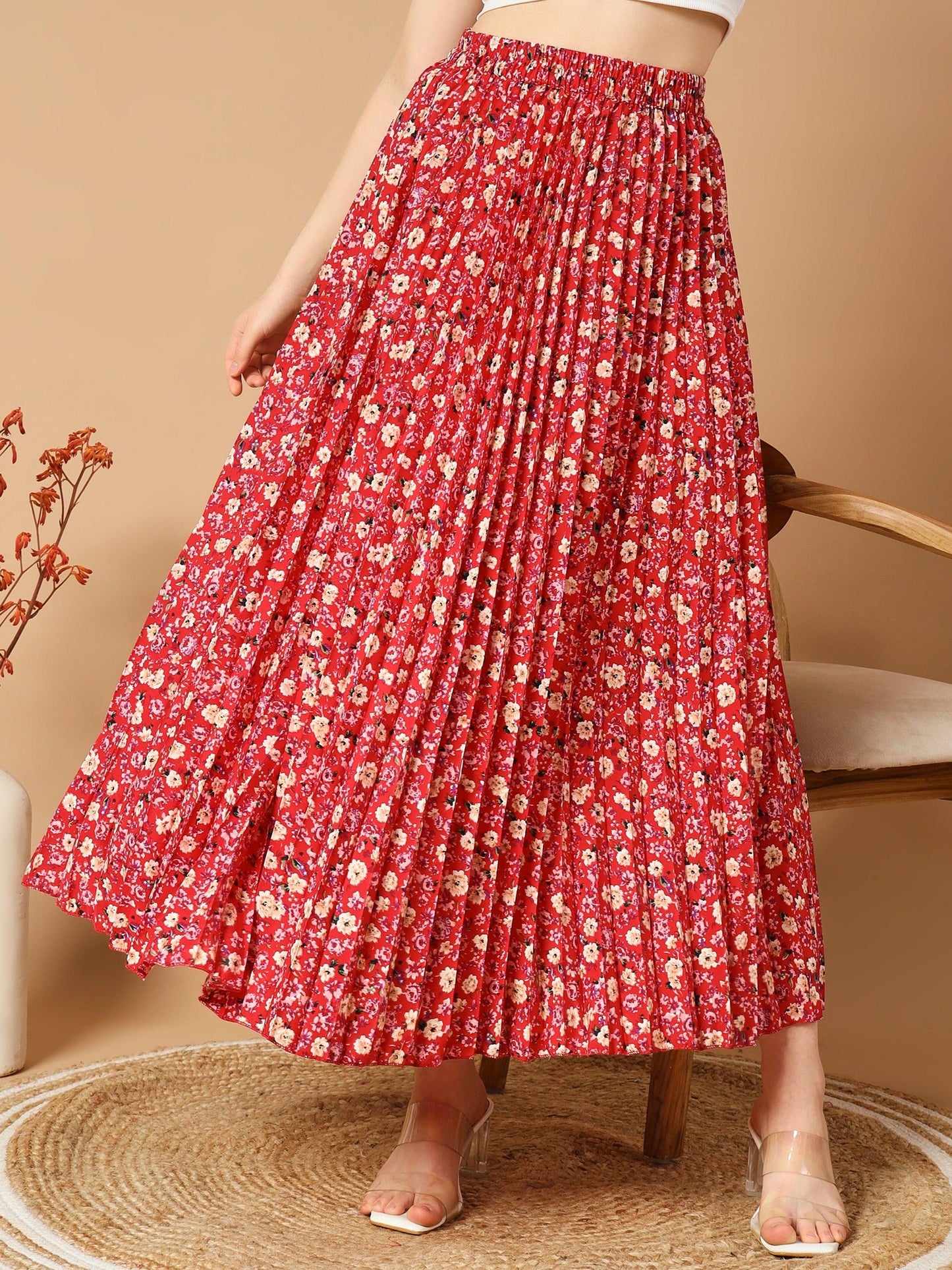 adorned with beautiful flower patterns skirts