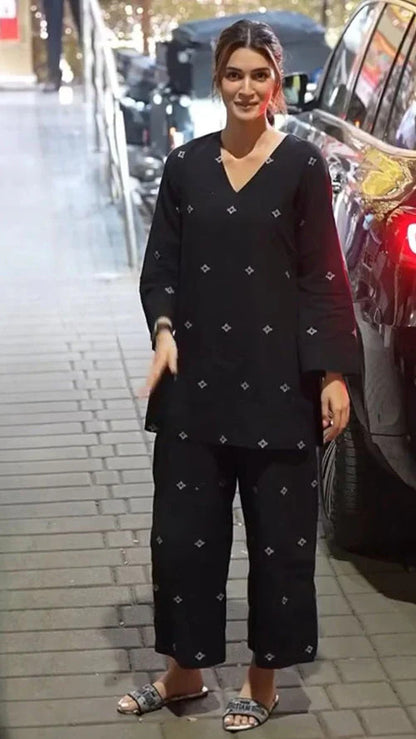 Kriti Sanon Black Star Co-Ord Set