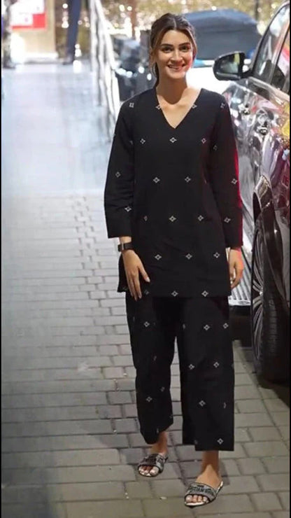 Kriti Sanon Black Star Co-Ord Set