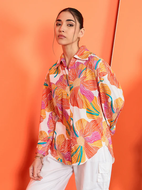 summer bloom splash shirt