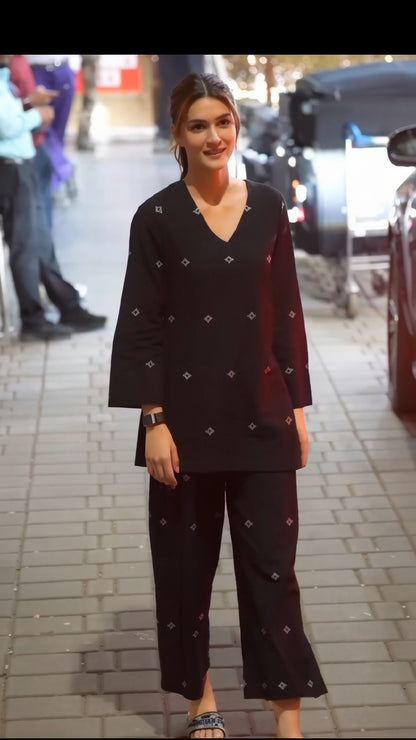 Kriti Sanon Black Star Co-Ord Set