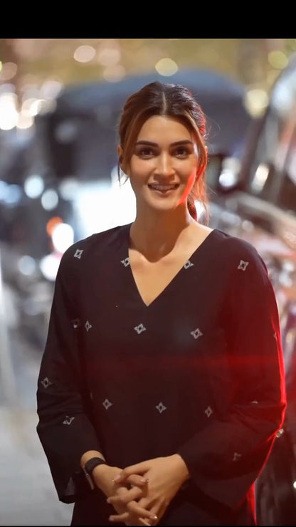Kriti Sanon Black Star Co-Ord Set