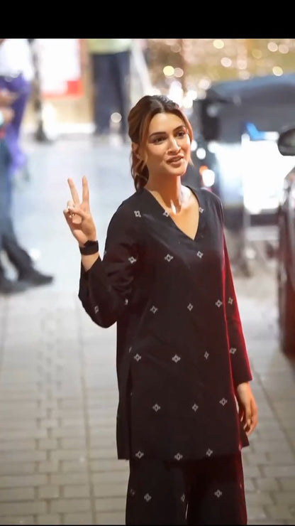 Kriti Sanon Black Star Co-Ord Set