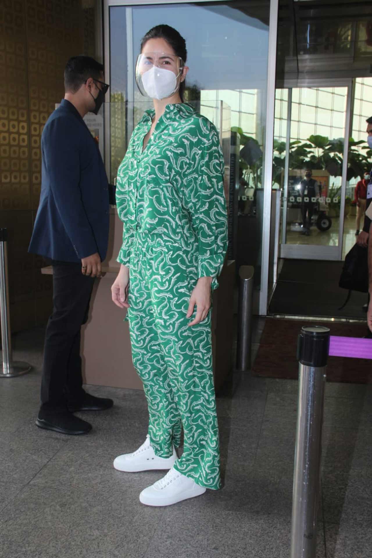 katrina kaif's green co-ord set