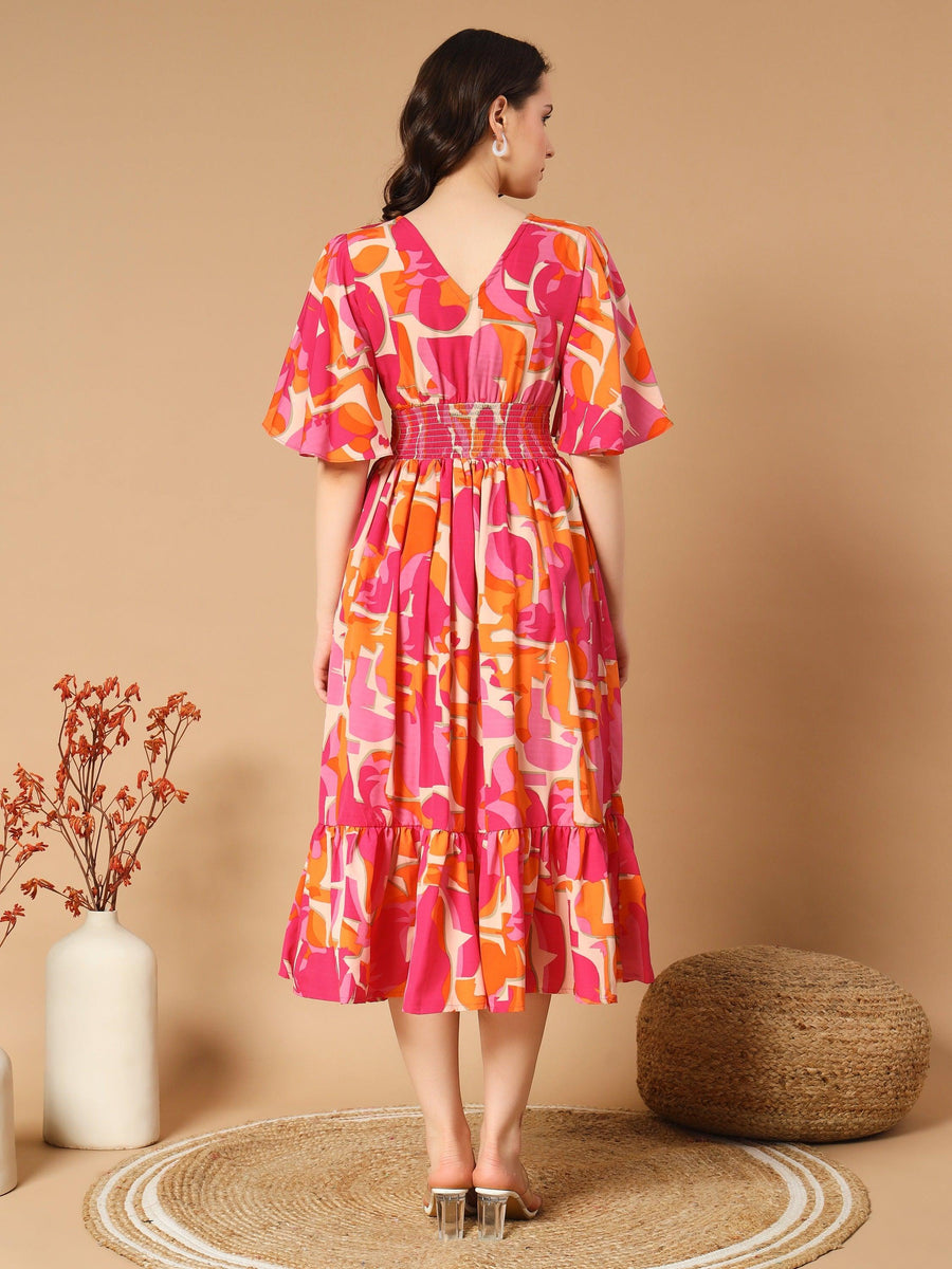 Bright Pink Dress in Fresh Flower Print, photo 6