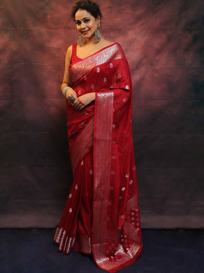 Elegant Lichi Silk Saree with Rich Art Silk Jacquard Border