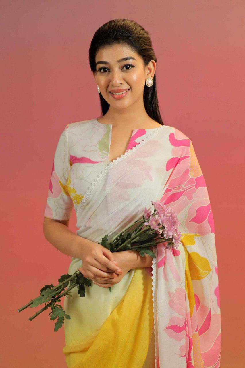 BloomAura Soft Georgette Designer Saree, photo 2