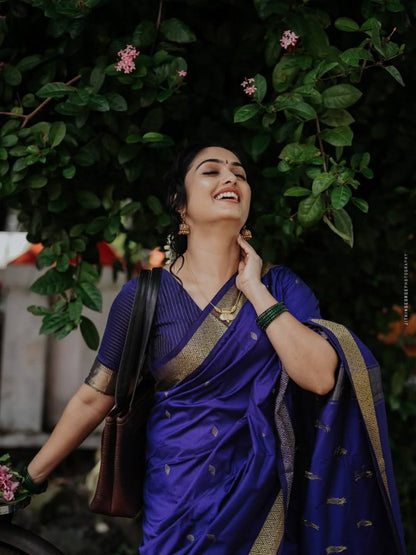 Soft Lilan Slab Traditional Saree with Premium Weaving Blouse