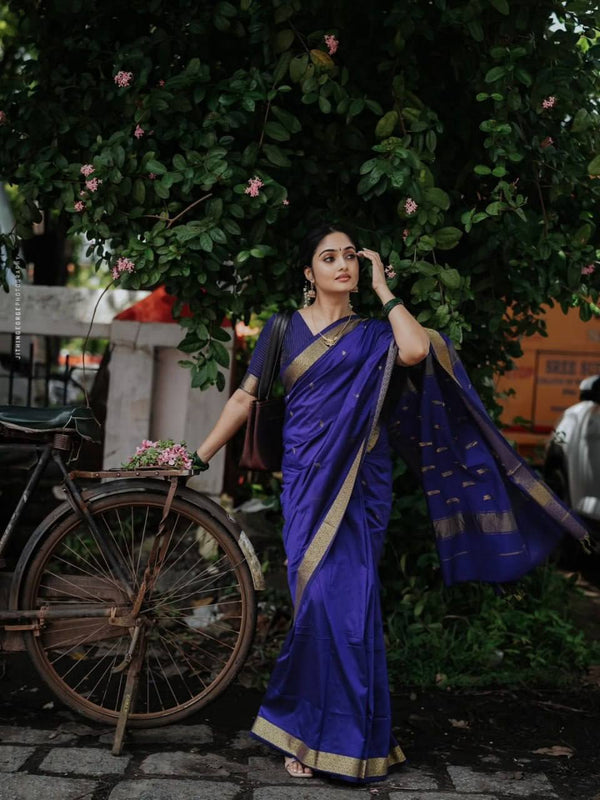 Soft Lilan Slab Traditional Saree with Premium Weaving Blouse