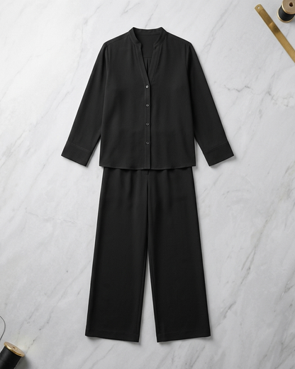 Sara Ali Khan Solid Black Co-Ord Set