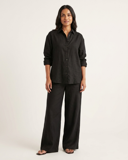 Sara Ali Khan Solid Black Co-Ord Set