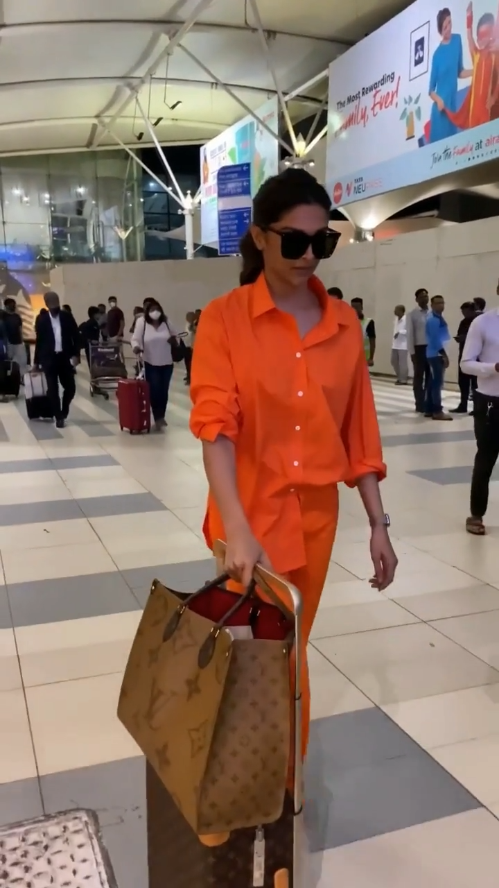 deepika padukon luxe orange co-ord set